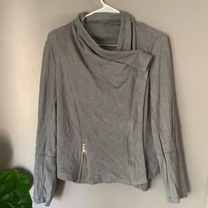 Women’s Asymmetrical Gray Zip Up Jacket
